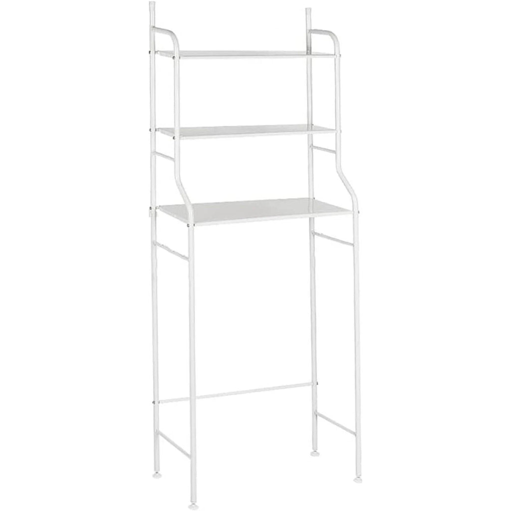Scaffale Bagno Sopra Lavatrice 152x68x25 3 Ripiani organizer Bianco Salvaspazio